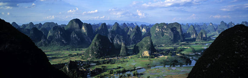 无人,横图,全景,室外,亚洲,地形,摄影,广西,阳朔,岩石,彩图