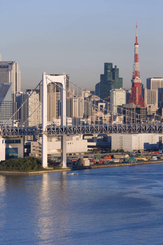 无人,竖图,室外,天际线,城市,东京,日本,亚洲,日本文化,东京湾,首都,摄影,东京塔,台场,彩图,东京彩虹桥