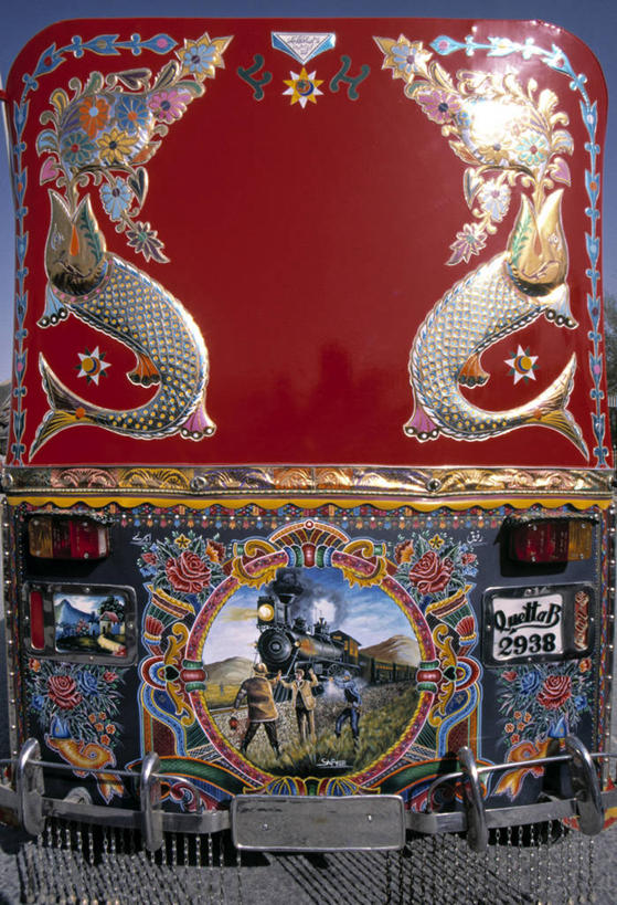 无人,竖图,巴基斯坦,亚洲,黄包车,摄影,俾路支省,彩图