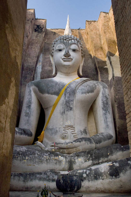 无人,竖图,泰国,亚洲,雕像,素可泰,摄影,宗教,东南亚,泰国文化,西昌寺,彩图,素可泰遗址公园