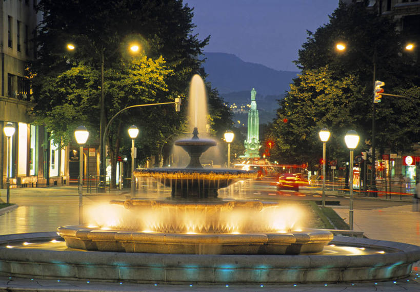 无人,横图,喷泉,西班牙,欧洲,北,摄影,巴斯克自治区,毕尔巴鄂,比斯开省,彩图,旅行