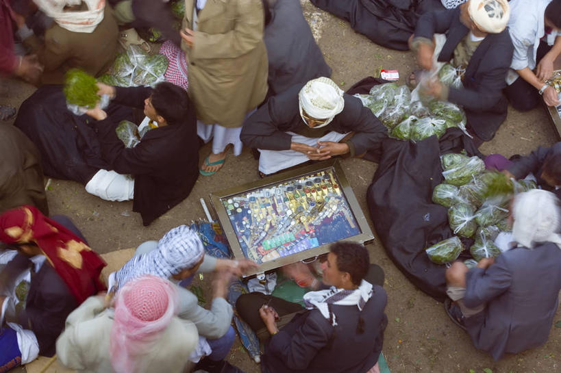 横图,俯视,也门,市场,摄影,中东,阿拉伯,彩图,高角度拍摄,阿拉伯半岛