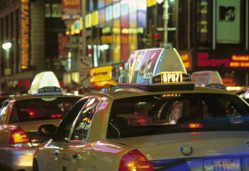 无人,横图,出租车,纽约,美国,曼哈顿,摄影,北美,曼哈顿时代广场,彩图,旅行