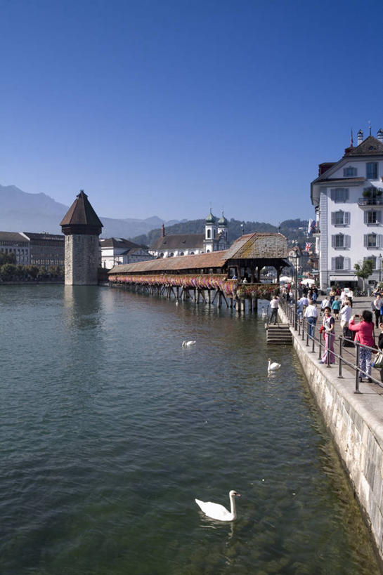 无人,竖图,室外,瑞士,欧洲,摄影,西欧,卢塞恩,卡贝尔桥,彩图,罗伊斯河