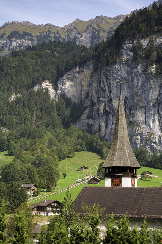 无人,教堂,竖图,瑞士,欧洲,地形,摄影,西欧,劳特布龙嫩,彩图