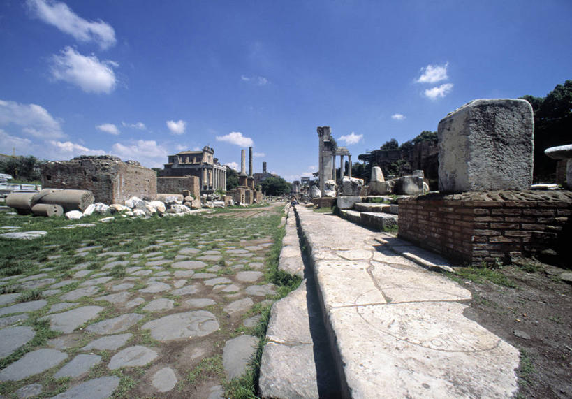 无人,横图,路,意大利,欧洲,首都,摄影,意大利文化,古罗马广场,彩图,旅行