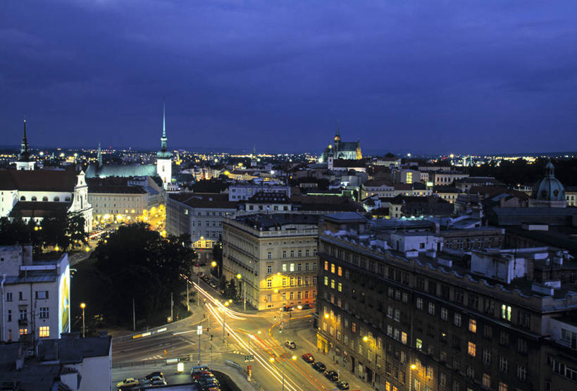 无人,横图,夜晚,城市,欧洲,摄影,东欧,捷克共和国,摩拉维亚,彩图