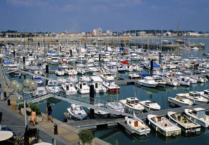 无人,横图,法国,摄影,游艇码头,彩图,鲁瓦扬