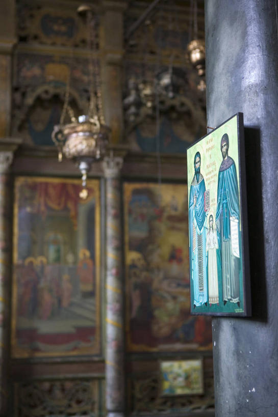 无人,教堂,竖图,室内,希腊,欧洲,摄影,宗教,图标,西欧,地中海文化,南欧,希腊文化,爱琴海群岛,莱斯博斯岛,希腊正教,彩图