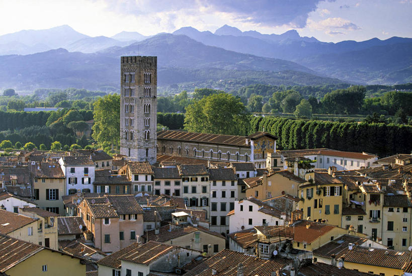 无人,横图,天际线,意大利,欧洲,摄影,托斯卡纳区,卢卡,彩图