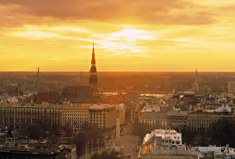 无人,横图,室外,天际线,拉脱维亚,首都,摄影,里加,彩图,波罗的海三国