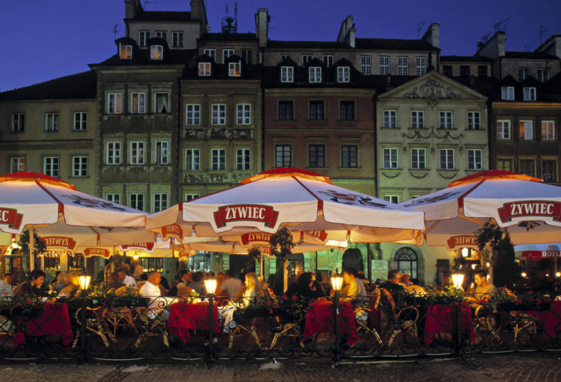 横图,波兰,首都,摄影,东欧,中欧,华沙,布拉格旧城广场,彩图,咖啡馆