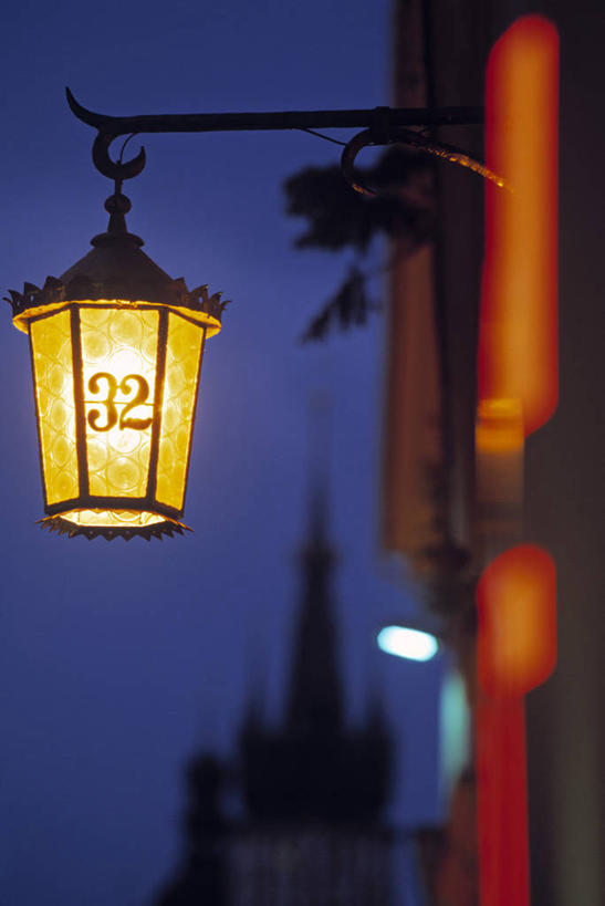 无人,竖图,波兰,灯笼,古城,摄影,东欧,中欧,克拉科夫,彩图