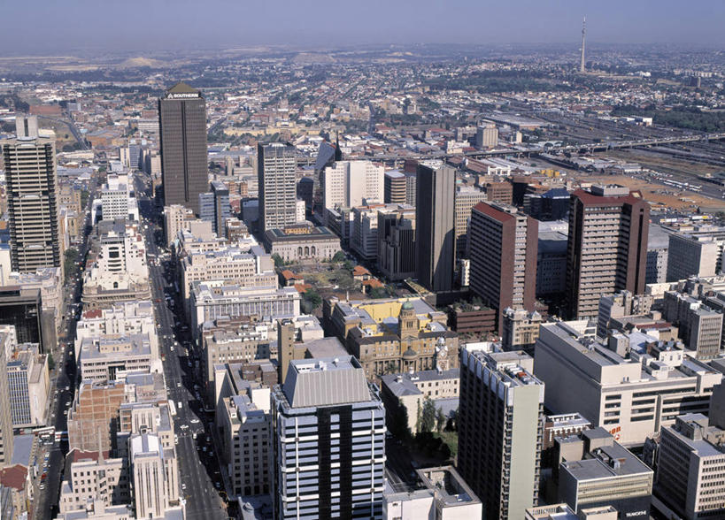 无人,横图,俯视,航拍,室外,天际线,城市,非洲,南非,摄影,鸟瞰,德兰士瓦省,约翰内斯堡,彩图,高角度拍摄