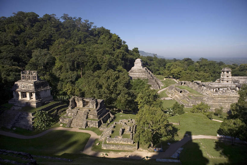 无人,横图,墨西哥,摄影,考古学,中美洲,拉丁美洲,玛雅文明,帕伦克,彩图