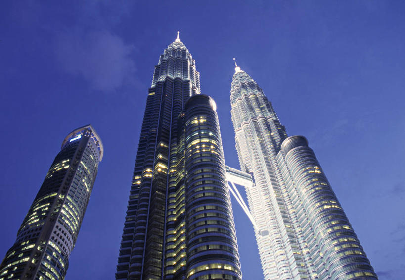 无人,横图,室外,夜晚,城市,摩天大楼,马来西亚,亚洲,首都,摄影,东南亚,双子塔,吉隆坡,双子星塔,吉隆坡石油双塔,吉隆坡双子星塔,佩重纳斯大厦,马来西亚联邦,彩图,双峰塔,马来文化