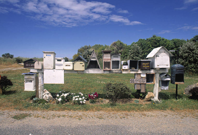 无人,横图,新西兰,邮筒,摄影,澳大拉西亚,新西兰南岛,彩图