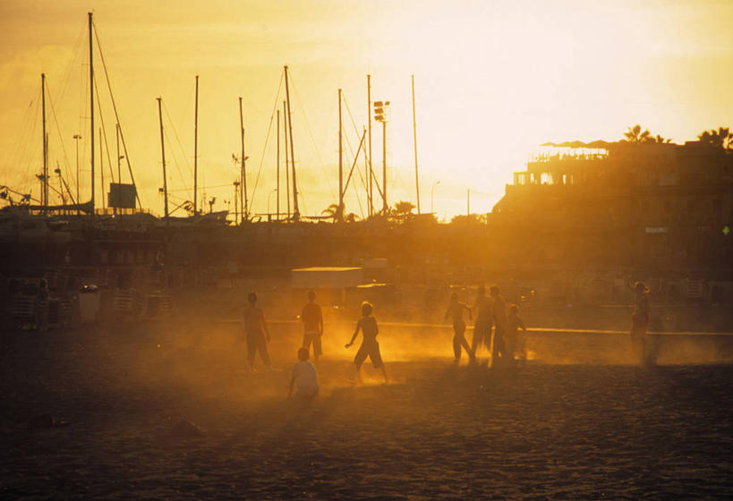 横图,室外,日落,西班牙,摄影,加那利群岛,大西洋群岛,海滩,彩图,旅行