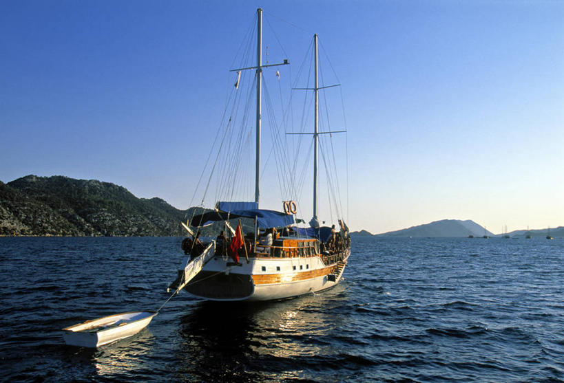 无人,横图,船,欧洲,土耳其,亚洲,摄影,地中海文化,彩图,旅行,卡斯