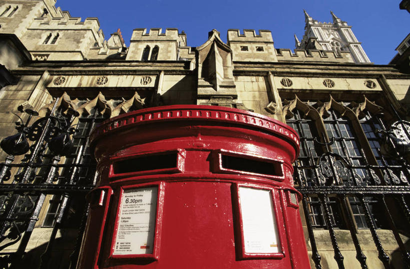 无人,横图,城市,英国,欧洲,首都,英格兰,邮筒,红色,摄影,西欧,北欧,英国文化,彩图