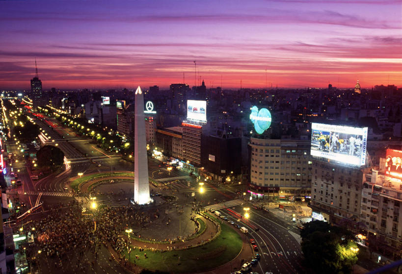 无人,横图,夜晚,城市,阿根廷,首都,南美,摄影,南美洲,拉丁美洲,美洲,亚美利加洲,南亚美利加洲,阿根廷共和国,布宜诺斯艾利斯,彩图,七月九日大道