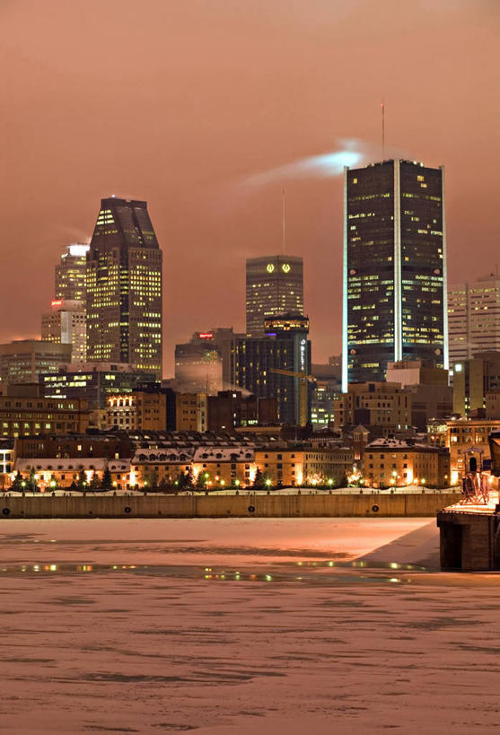 无人,竖图,室外,天际线,城市,加拿大,冬天,摄影,北美,魁北克,蒙特利尔,彩图