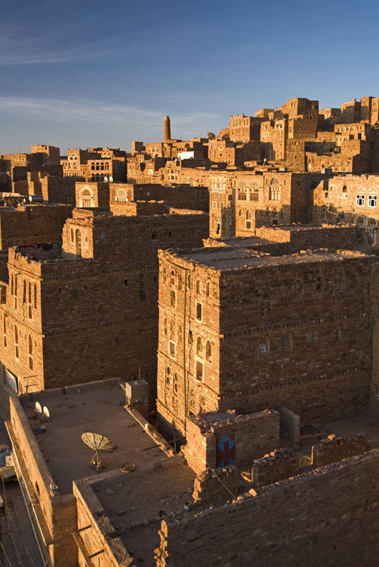 无人,竖图,也门,城镇,摄影,泥,中东,彩图