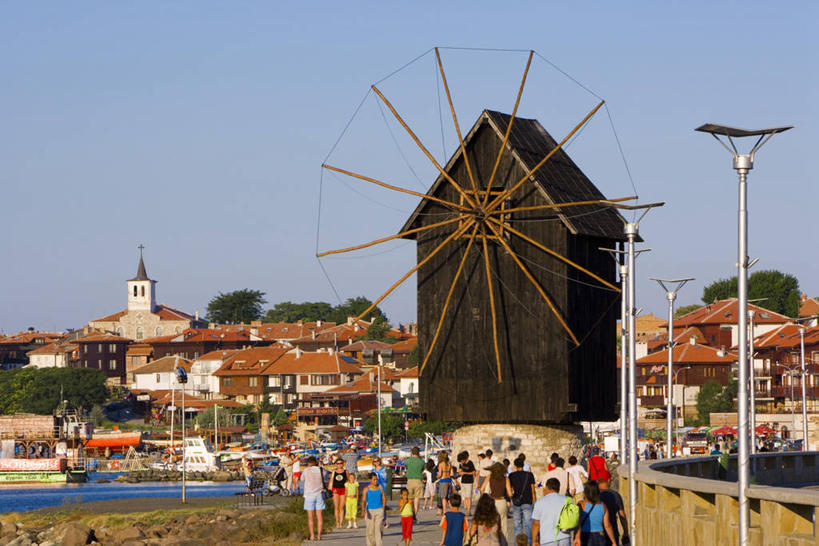 横图,道路,路,风车,欧洲,保加利亚,小路,交通,堤道,摄影,东欧,彩图