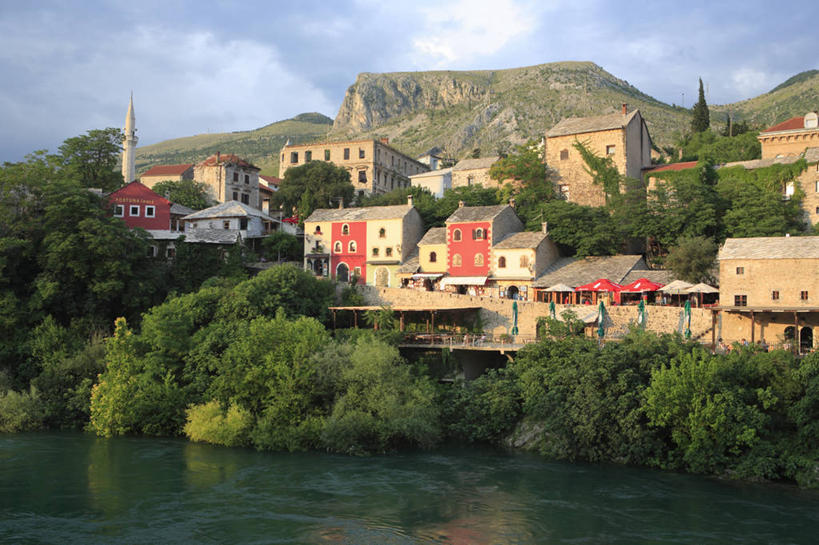 无人,横图,欧洲,乡村,城镇,摄影,巴尔干,东欧,莫斯塔尔,彩图,波斯尼亚和黑塞哥维那