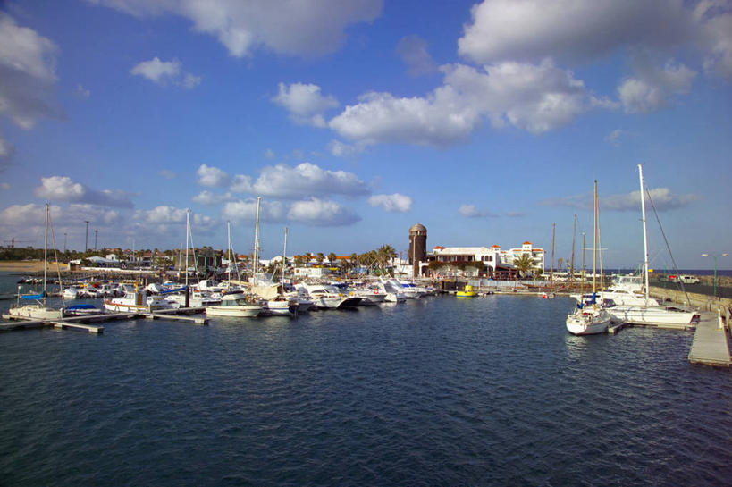 无人,横图,船,西班牙,欧洲,城堡,岛,摄影,游艇码头,富埃特文图拉岛,大西洋群岛,彩图,旅行,海港