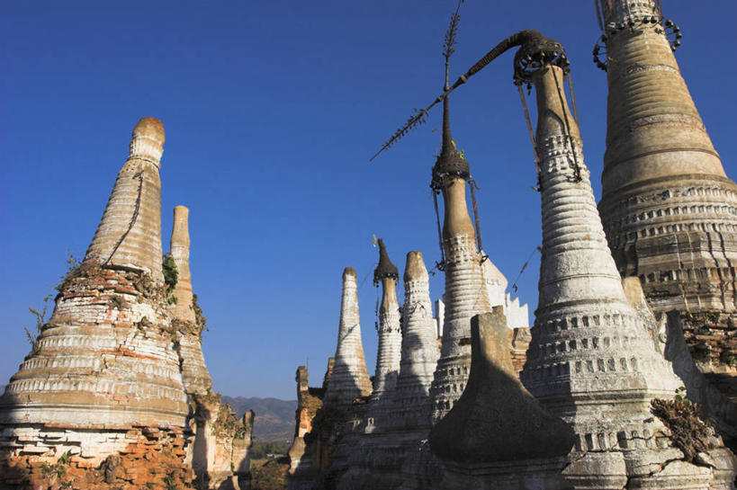 无人,横图,室外,缅甸,亚洲,宝塔,佛塔,摄影,宗教,东南亚,佛教,掸邦,彩图