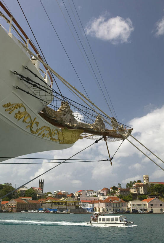 无人,竖图,格林纳达,岛,摄影,拉丁美洲,彩图,海港