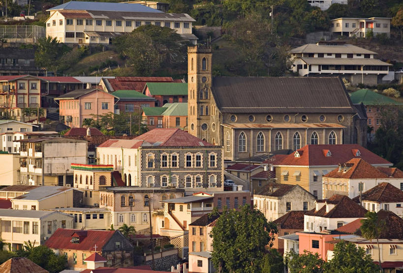 无人,横图,格林纳达,岛,摄影,拉丁美洲,彩图,大教堂