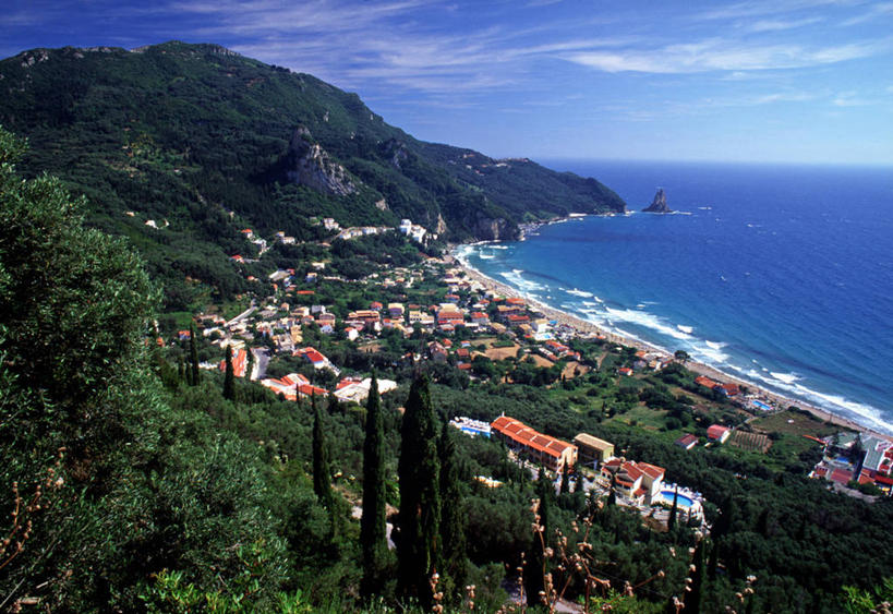 无人,横图,室外,希腊,欧洲,摄影,地中海文化,新西兰南岛,科孚,海滩,彩图,艾奥尼亚群岛