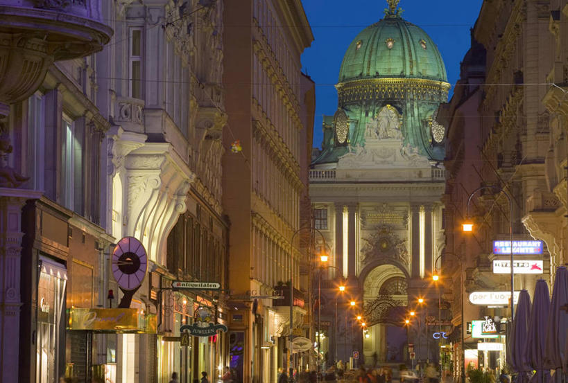 无人,横图,夜晚,奥地利,欧洲,维也纳,首都,摄影,彩图