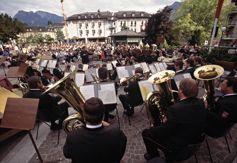 横图,奥地利,欧洲,乐队,音乐,摄影,音乐节,男性,彩图,传统文化