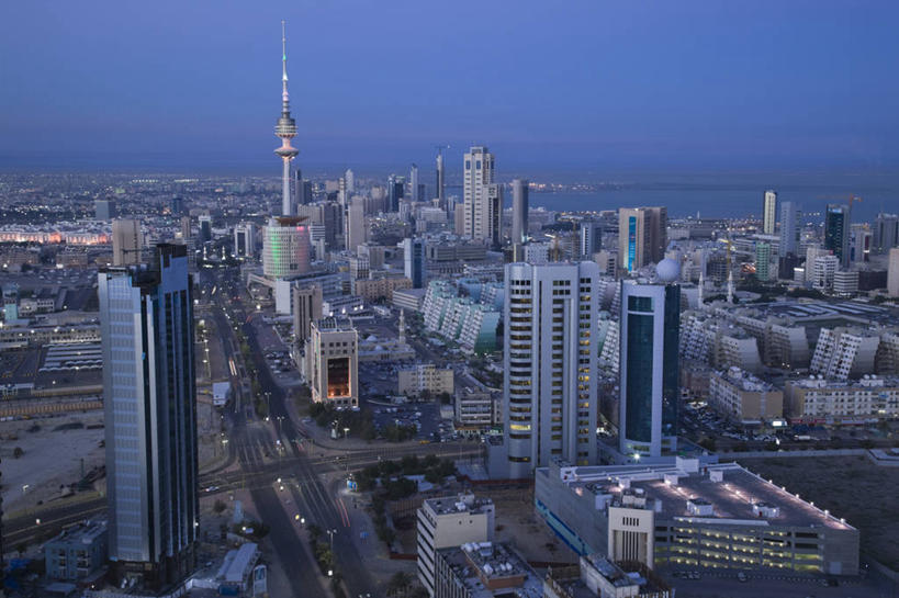 无人,横图,室外,天际线,城市,科威特,亚洲,黎明,首都,摄影,中东,西亚,波斯湾,科威特国,科威特城,彩图,阿拉伯半岛