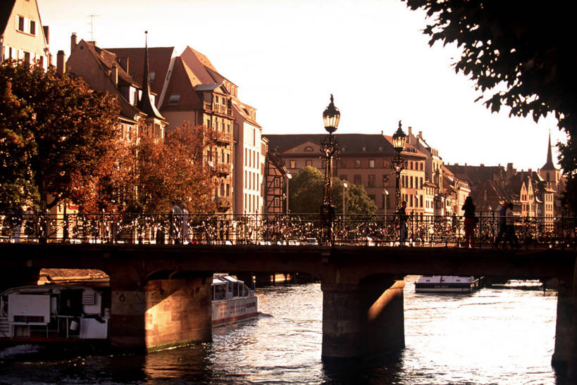 无人,横图,法国,欧洲,桥,摄影,运河,阿尔萨斯,法国文化,斯特拉斯堡,彩图