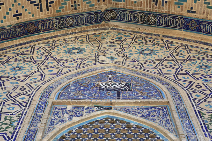 无人,横图,建筑,哈萨克斯坦,亚洲,瓷砖,摄影,伊斯兰教,中亚,式样,彩图