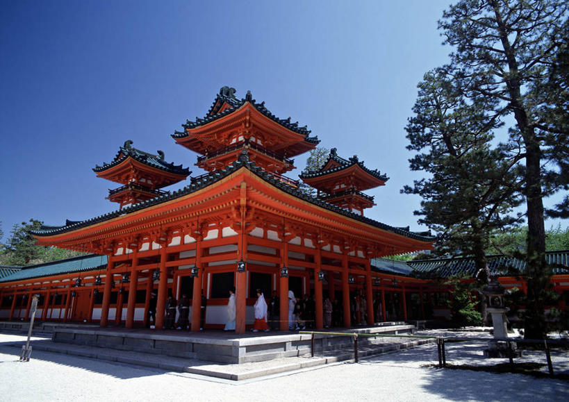 无人,横图,建筑,京都,日本,亚洲,摄影,京都府,东亚,本州,本州岛,日本国,近畿地方,平安神宫,近畿,彩图