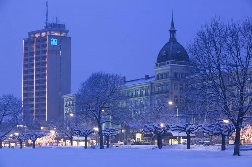 无人,横图,室外,雪,瑞士,欧洲,冬天,摄影,阿尔卑斯山脉,因特拉肯,彩图