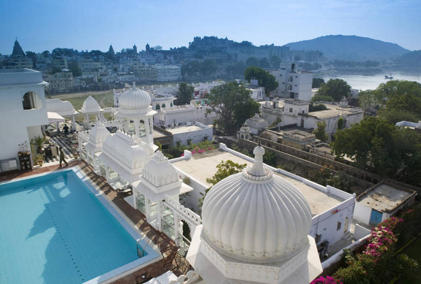 无人,游泳池,横图,水,印度,亚洲,摄影,拉贾斯坦邦,乌代浦,印度次大陆,彩图