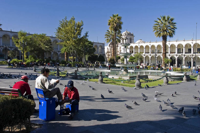 广场,横图,城市,秘鲁,拱门,树,南美,摄影,拉丁美洲,武器广场,彩图