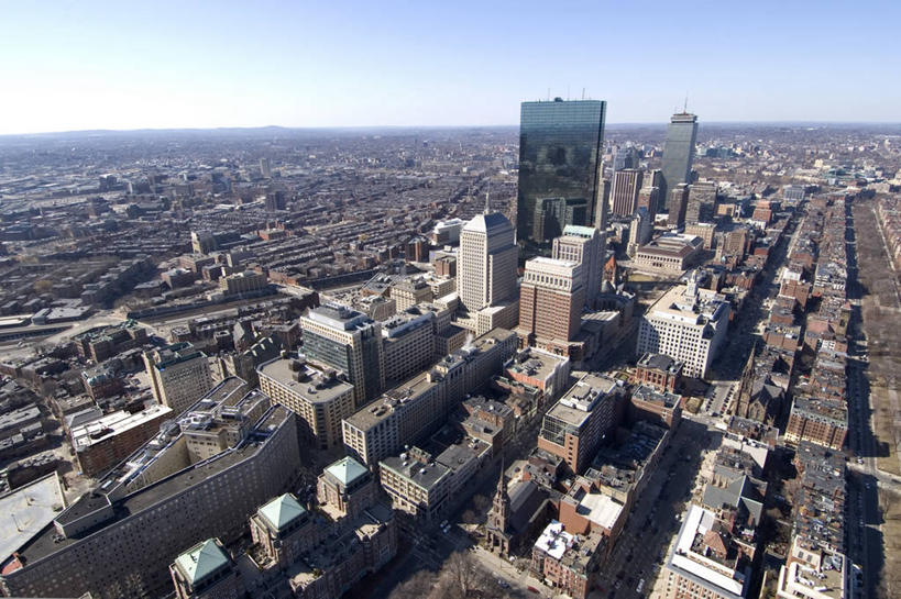 无人,横图,天线,城市,美国,摄影,北美,波士顿,马萨诸塞,彩图