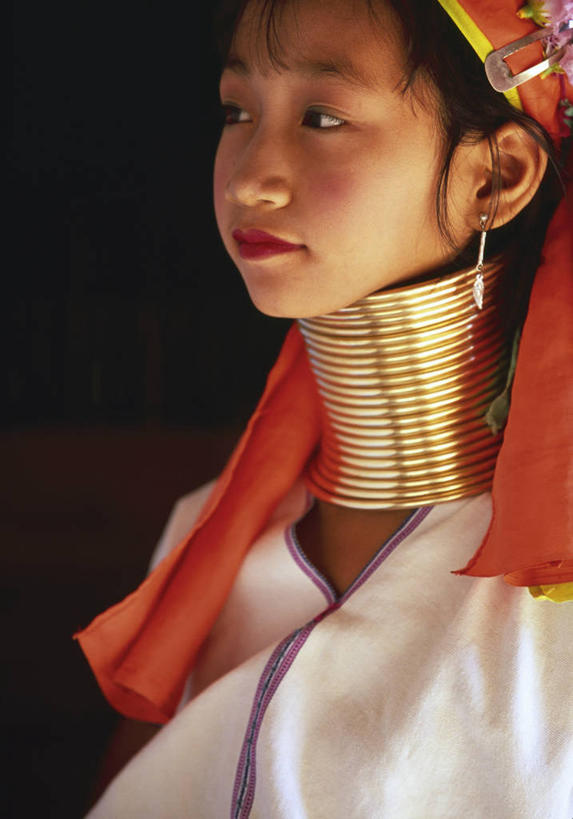 成年人,脖子,一个人,竖图,泰国,亚洲,仅一个女性,人体,摄影,东南亚,肖像,泰国文化,泰王国,湄宏顺府,夜丰颂府,女人,彩图
