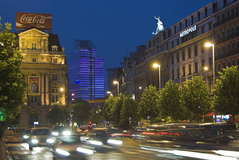 无人,横图,夜晚,城市,比利时,欧洲,交通,首都,摄影,西欧,布鲁塞尔,彩图,比荷卢三国关税同盟