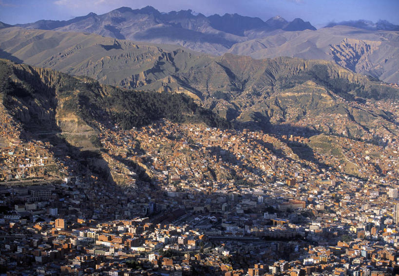 人群,横图,室外,天际线,城市,玻利维亚,首都,南美,摄影,拉丁美洲,群众,拉巴斯,彩图