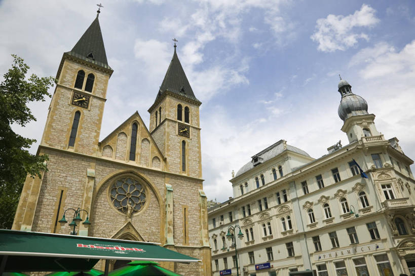 无人,横图,城市,欧洲,首都,摄影,巴尔干,东欧,萨拉热窝,彩图,波斯尼亚和黑塞哥维那