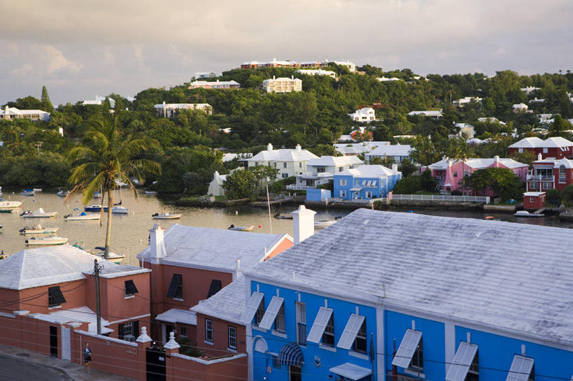 无人,横图,室外,岛,城镇,大西洋,摄影,百慕大,彩图