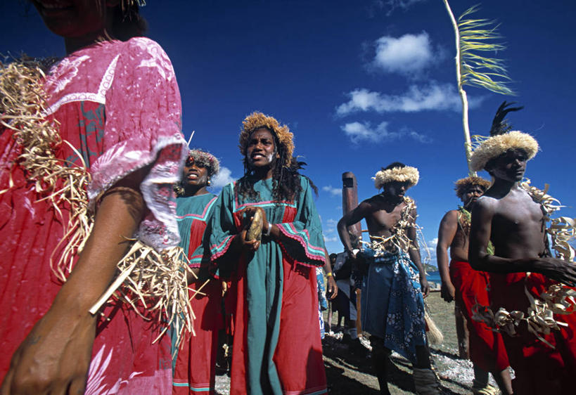 横图,室外,岛,摄影,热带气候,南太平洋,新喀里多尼亚,彩图,传统服装,法国海外领土